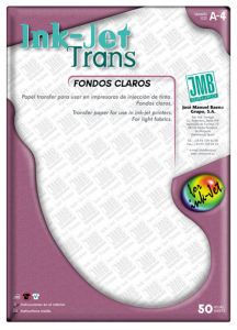 papel transfer inkjet trans claros
